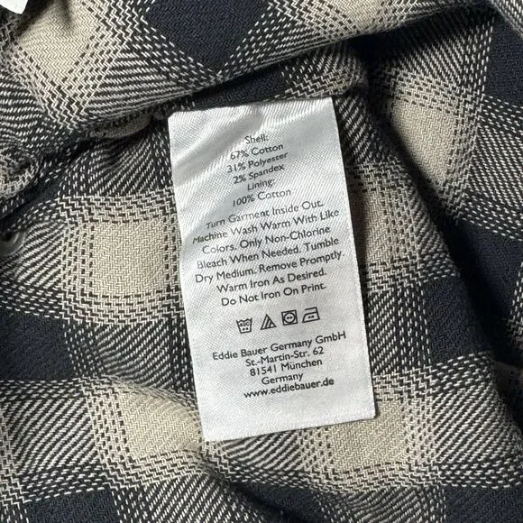 NWT Eddie Bauer Boyfriend Flannel Lined Midrise Straight Jeans Charcoal Size 2 - Picture 9 of 12